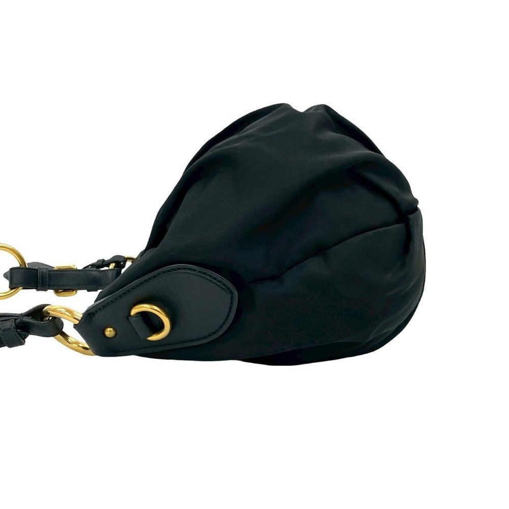 PRADA Prada Triangle Logo Hardware Leather Tessuto Nylon Semi-Shoulder Tote B... - Picture 5 of 10